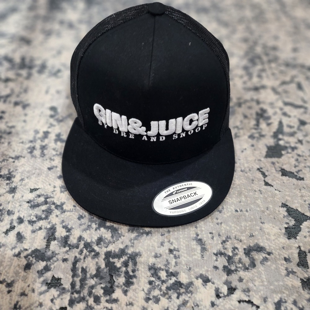 Gin & Juice Dr Dre Snoop Dogg Trucker Hat Black Yupoong Snapback Hat